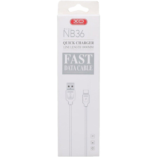 Кабель XO NB36 NB36-TC-1-WH USB - type-C 1 м