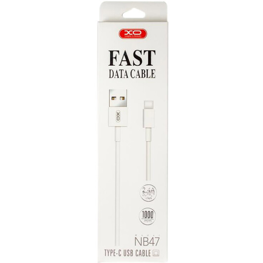 Кабель XO NB47 NB47-TC-1-WH USB - type-C 1 м
