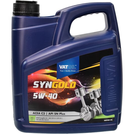 Моторное масло VatOil SynGold 5W-40 для Seat Terra 4 л на Seat Terra