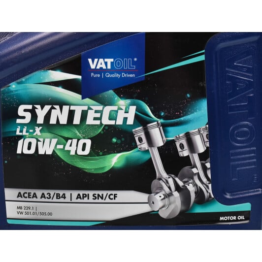 Моторна олива VatOil SynTech LL-X 10W-40 4 л на Toyota Aygo