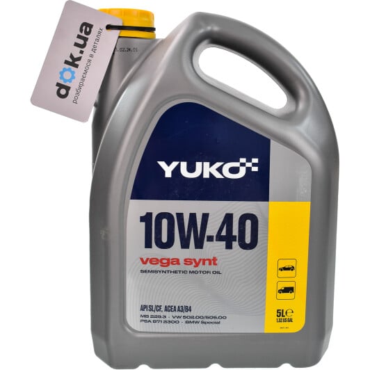 Моторное масло Yuko Vega Synt 10W-40 5 л на Daewoo Nubira
