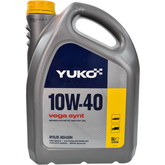 Моторное масло Yuko Vega Synt 10W-40 5 л на Hyundai ix20
