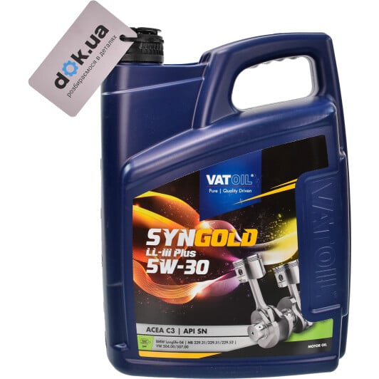 Моторное масло VatOil SynGold LL-III Plus 5W-30 5 л на Dodge Dart