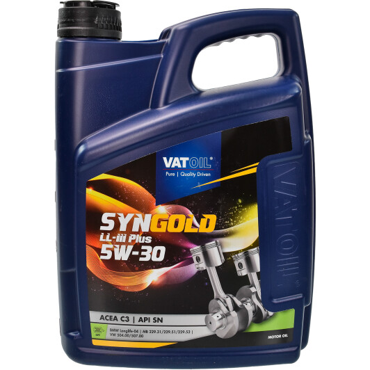 Моторное масло VatOil SynGold LL-III Plus 5W-30 5 л на Iveco Daily VI