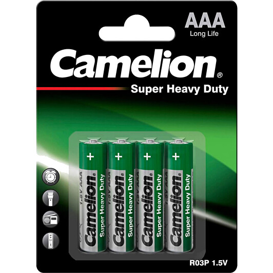 Батарейка Camelion Super Heavy Duty 10000403 AAA (мізинчикова) 1,5 V 4 шт