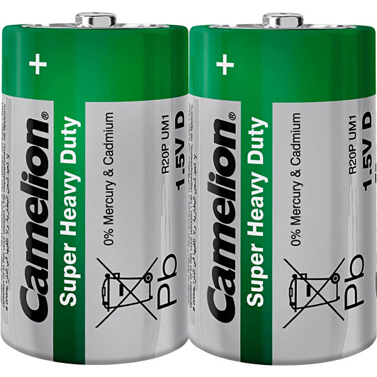 Батарейка Camelion Super Heavy Duty 10100220 D 1,5 V 2 шт