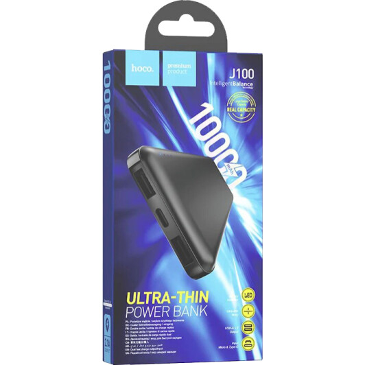 Повербанк Hoco J100 High-ranking 10000 mAh чёрный