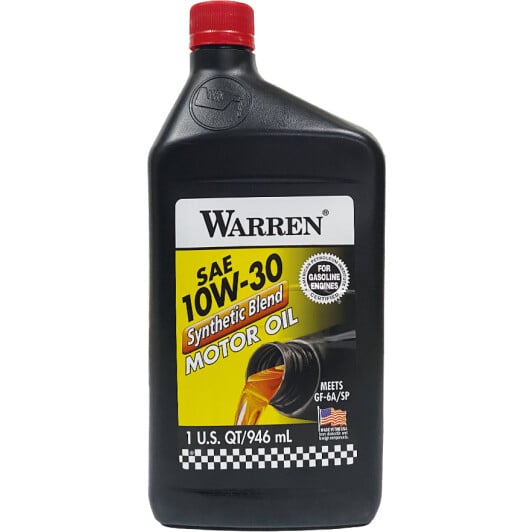 Моторное масло Warren Synthetic Blend 10W-30 0.946 л на Hyundai Terracan