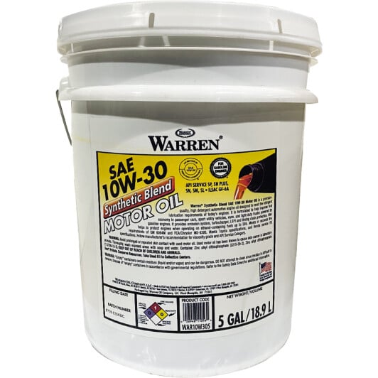 Моторное масло Warren Synthetic Blend 10W-30 18,93 л на Citroen C3