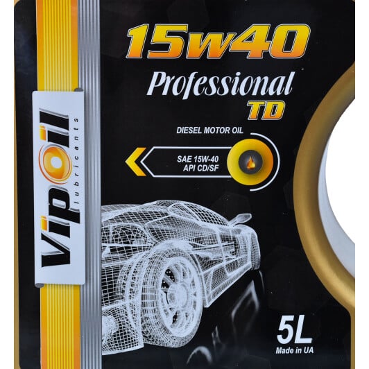 Моторна олива VIPOIL Professional TD 15W-40 5 л на Audi V8