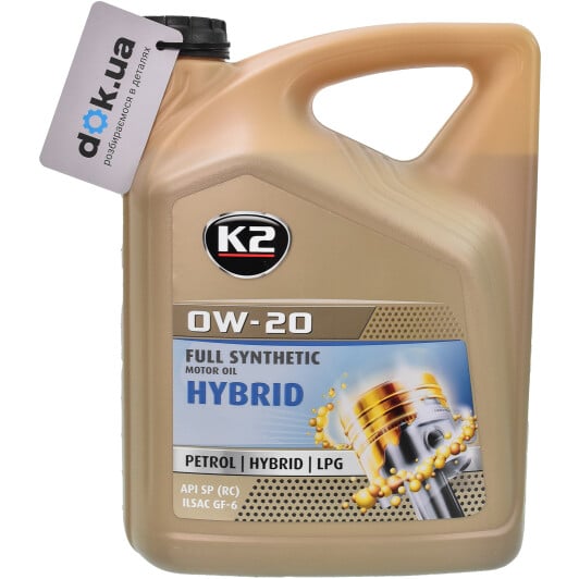 Моторное масло K2 Hybrid 0W-20 5 л на Dodge Journey