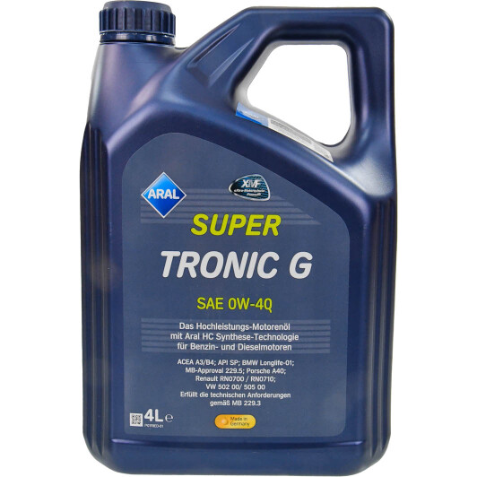 Масло Aral SuperTronic G 0W-40 4 л на Porsche Cayenne