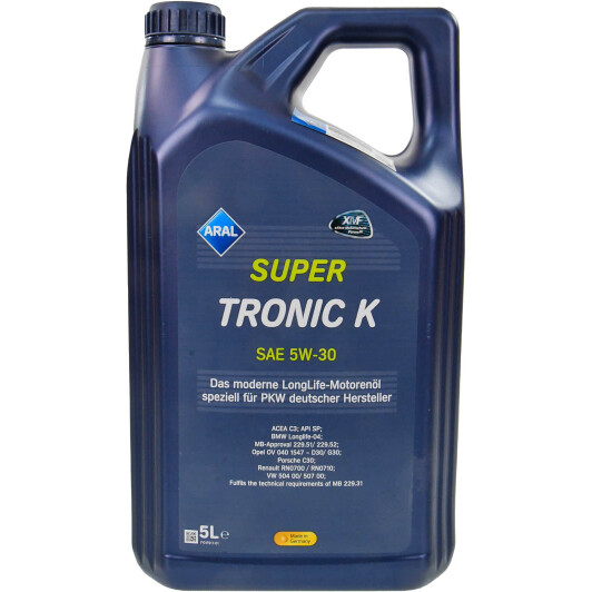 Масло Aral SuperTronic K 5W-30 5 л на Isuzu Rodeo
