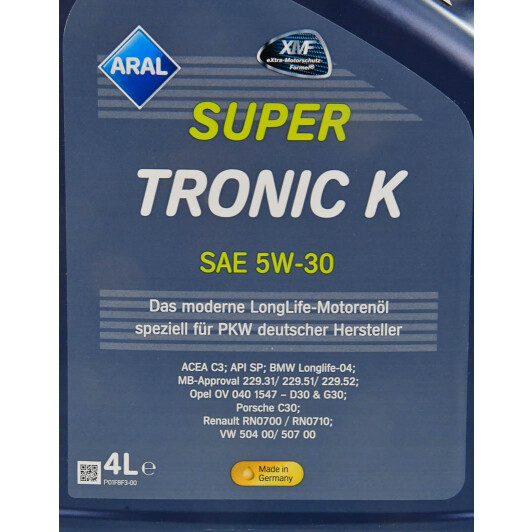 Олива Aral SuperTronic K 5W-30 4 л на Chrysler 300C