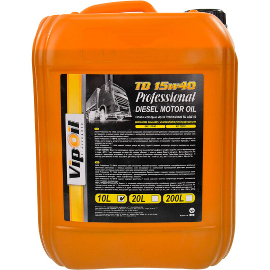 Масло VIPOIL Professional TD 15W-40 10 л на Isuzu Rodeo