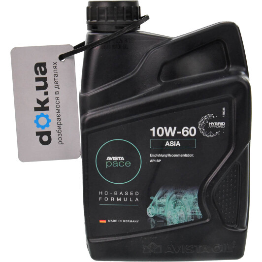 Масло AVISTA Pace Asia 10W-60 на Porsche Cayenne