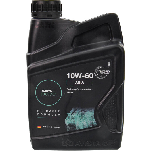 Масло AVISTA Pace Asia 10W-60 на Porsche Cayenne