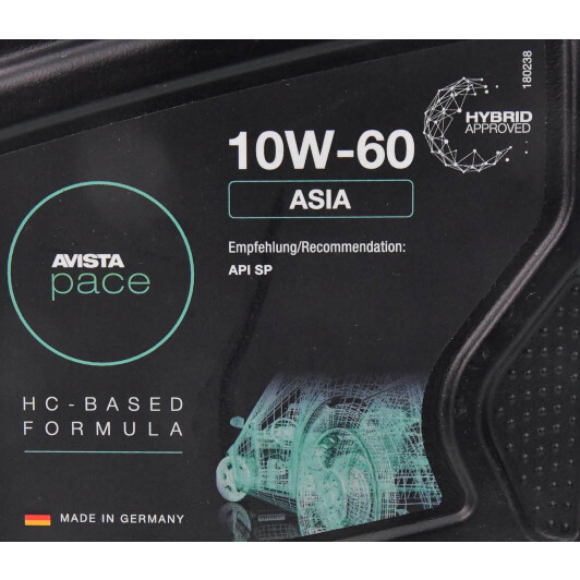 Масло AVISTA Pace Asia 10W-60 на Porsche Cayenne