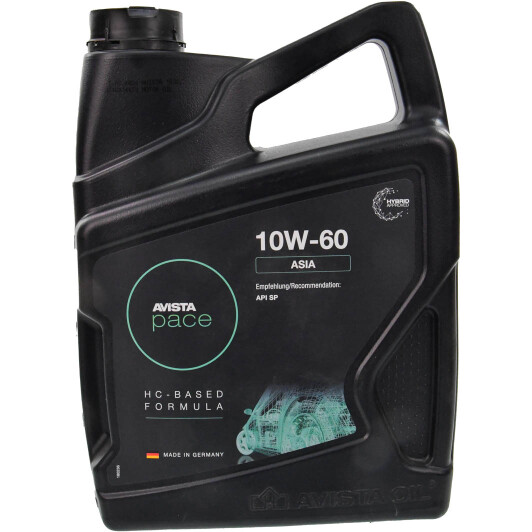 Масло AVISTA Pace Asia 10W-60 4 л на Porsche Cayenne