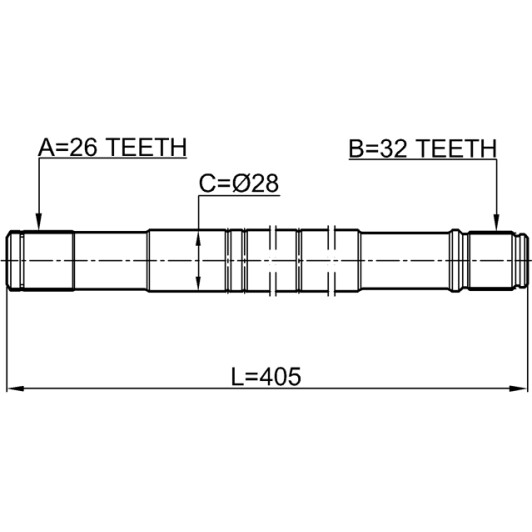 Піввісь Febest 2112cb4lh