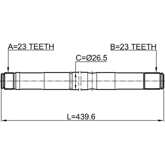 Піввісь Febest 2112fociirh