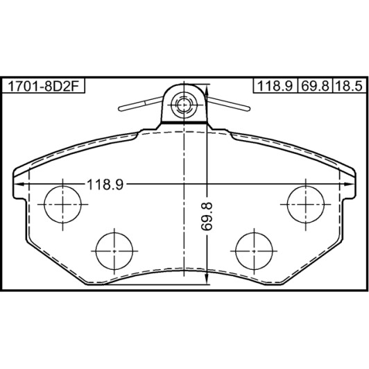 Тормозные колодки Febest 17018D2F