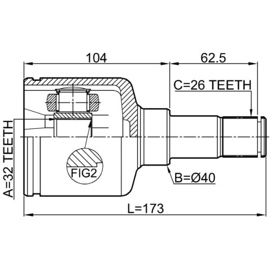Граната Febest 2111CB4LH