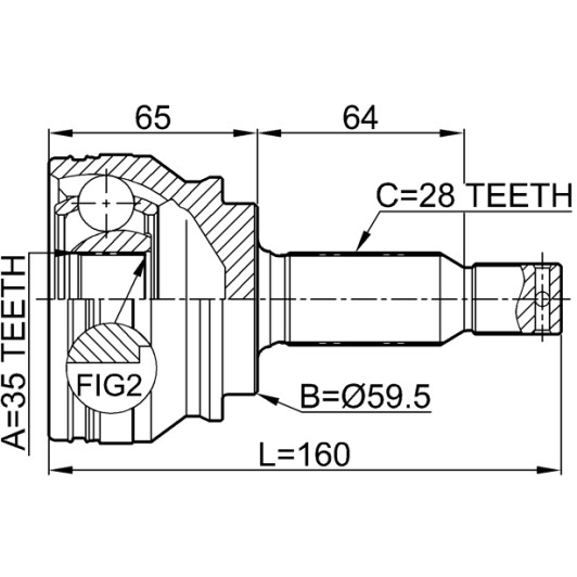 ШРУС Febest 0410-CW5