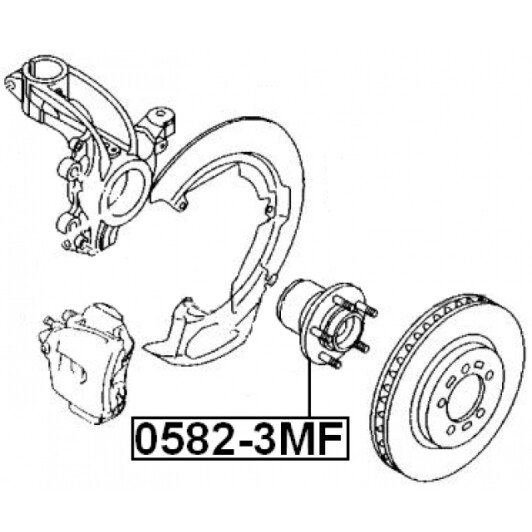 Комплект ступицы колеса Febest 0582-3MF для Mazda 3