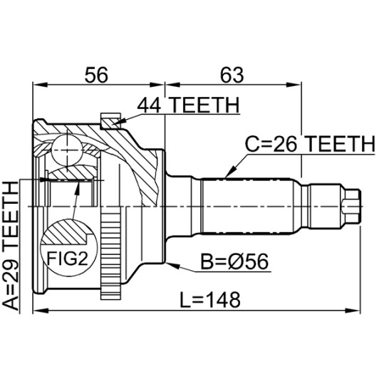 Граната Febest 0510-045A44