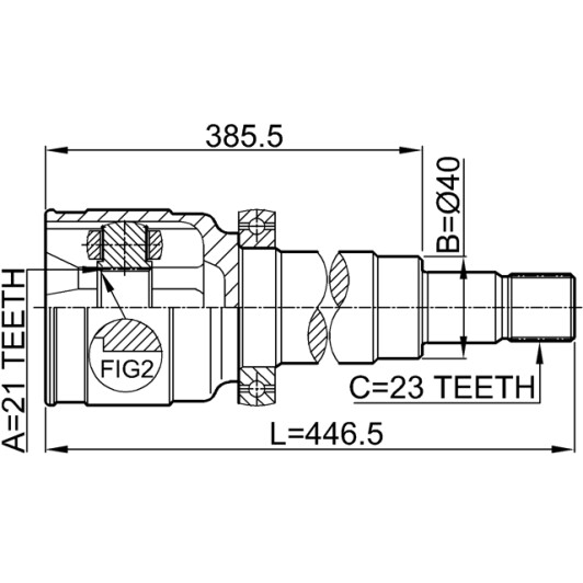 Граната Febest 2111-FOCRH для Ford Focus