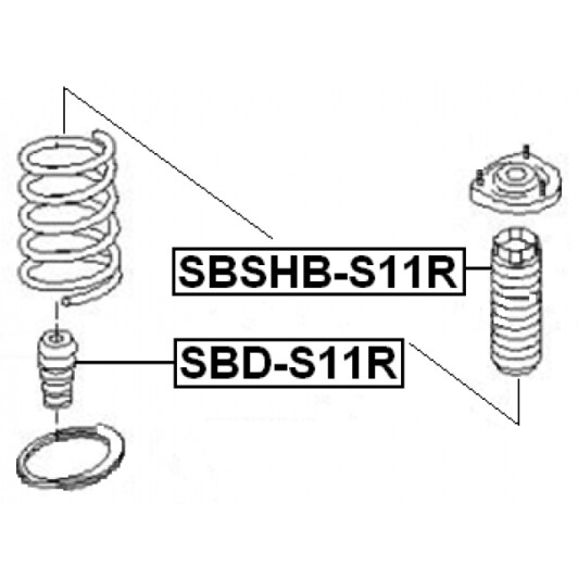 Пыльник амортизатора Febest SBSHB-S11R