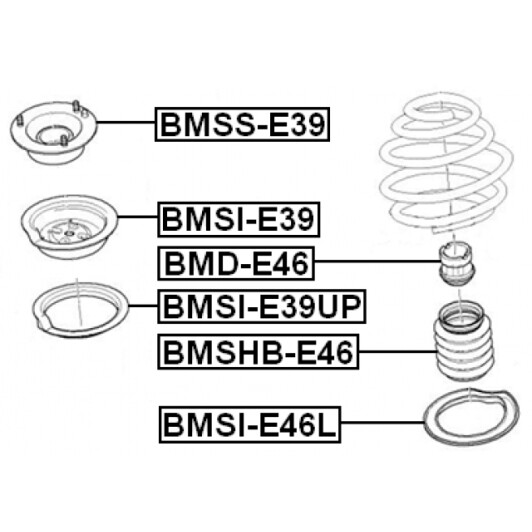 Відбійник амортизатора Febest BMD-E46