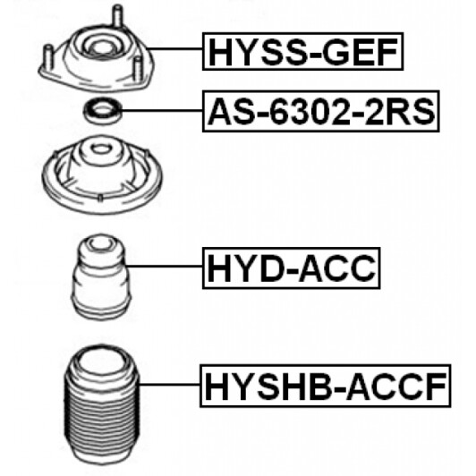 Отбойник амортизатора Febest HYD-ACC