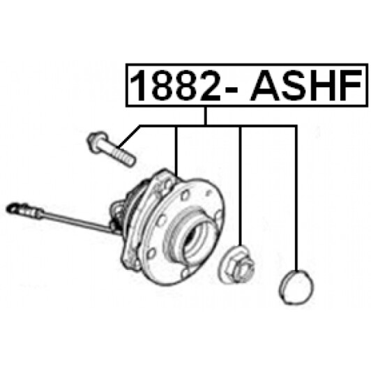 Ступиця колеса Febest 1882-ASHF для Opel Astra