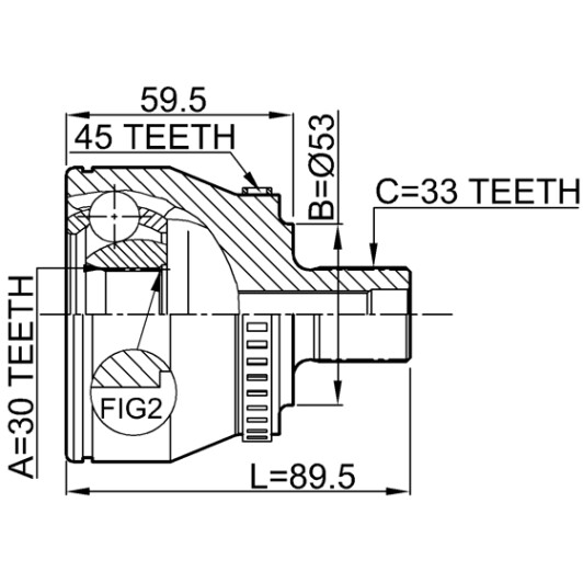 ШРУС Febest 1710-004A45
