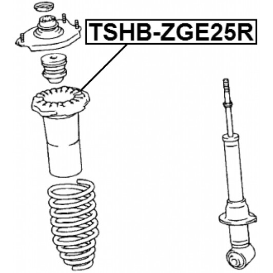 Пыльник амортизатора Febest TSHB-ZGE25R