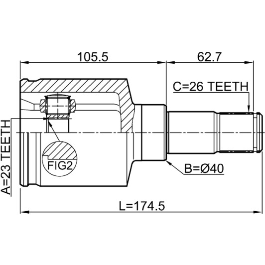 Граната Febest 2111-CB320ATLH