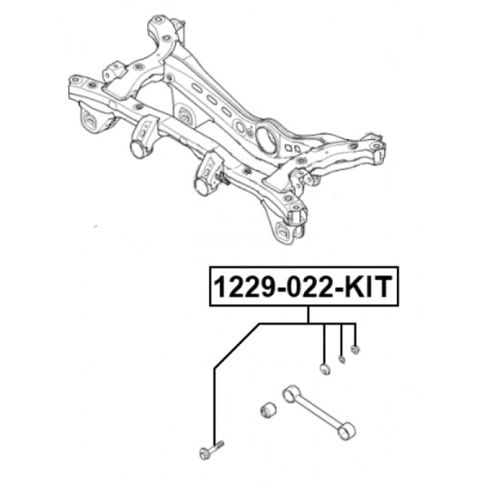 Розвальний болт Febest 1229022kit для Hyundai Santa Fe