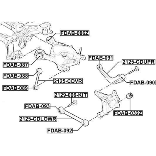 fdab092 Febest Сайлентблок рычага