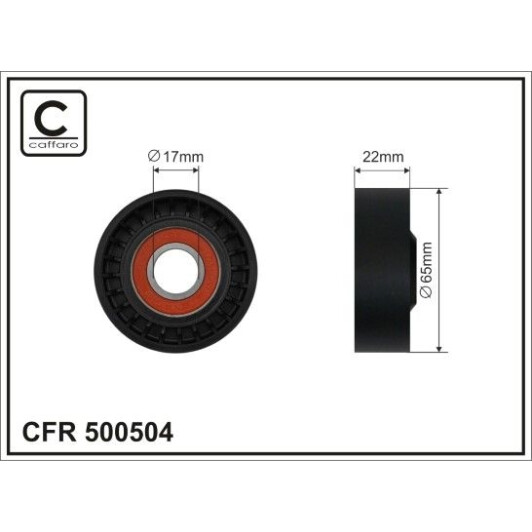 500504 Caffaro Натяжной ролик поликлинового ремня