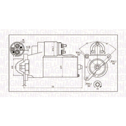 Стартер Magneti Marelli 063720373010