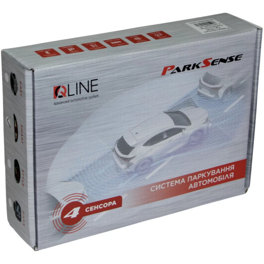 Парктроник QLine ParkSense Maxx 4 серый 4 шт.