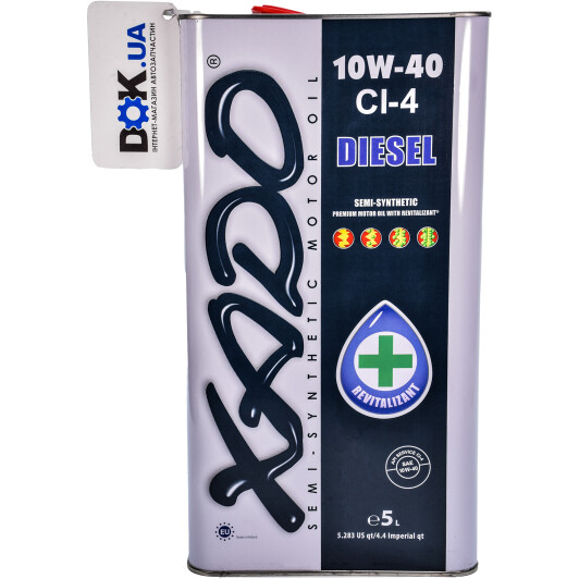 Моторна олива Xado Atomic Oil CI-4 Diesel 10W-40 5 л на Chevrolet Cruze