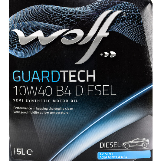 Моторное масло Wolf Guardtech B4 Diesel 10W-40 5 л на Dodge Charger