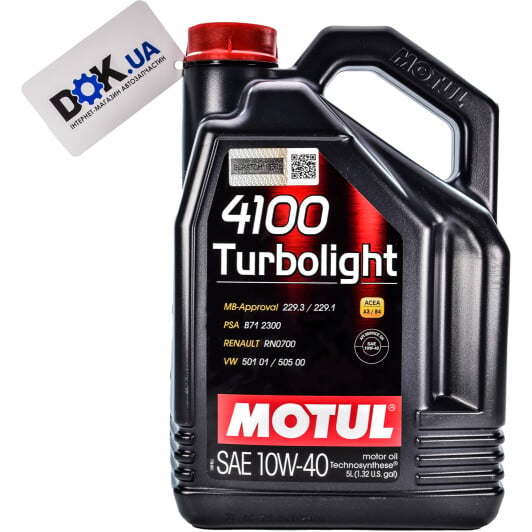 Моторное масло Motul 4100 Turbolight 10W-40 5 л на Chevrolet Volt
