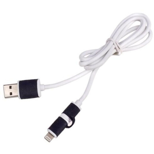 Кабель 2 в 1 Pulso CP-001BK USB - Apple Lighting - Micro USB 1 м