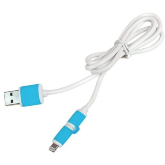 Кабель 2 в 1 Pulso CP-001BL USB - Apple Lighting - Micro USB 1 м