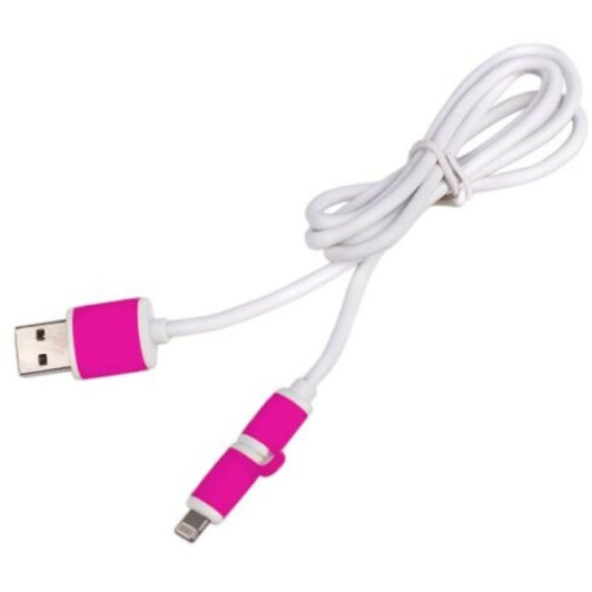 Кабель 2 в 1 Pulso CP-001P USB - Apple Lightning - Micro USB 1 м