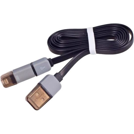 Кабель 2 в 1 Pulso CP-002BK USB - Apple Lighting - Micro USB 1 м